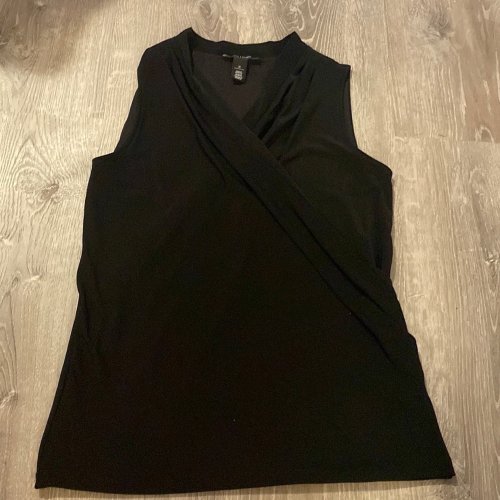 White House Black Market Surplice Sleeveless Top